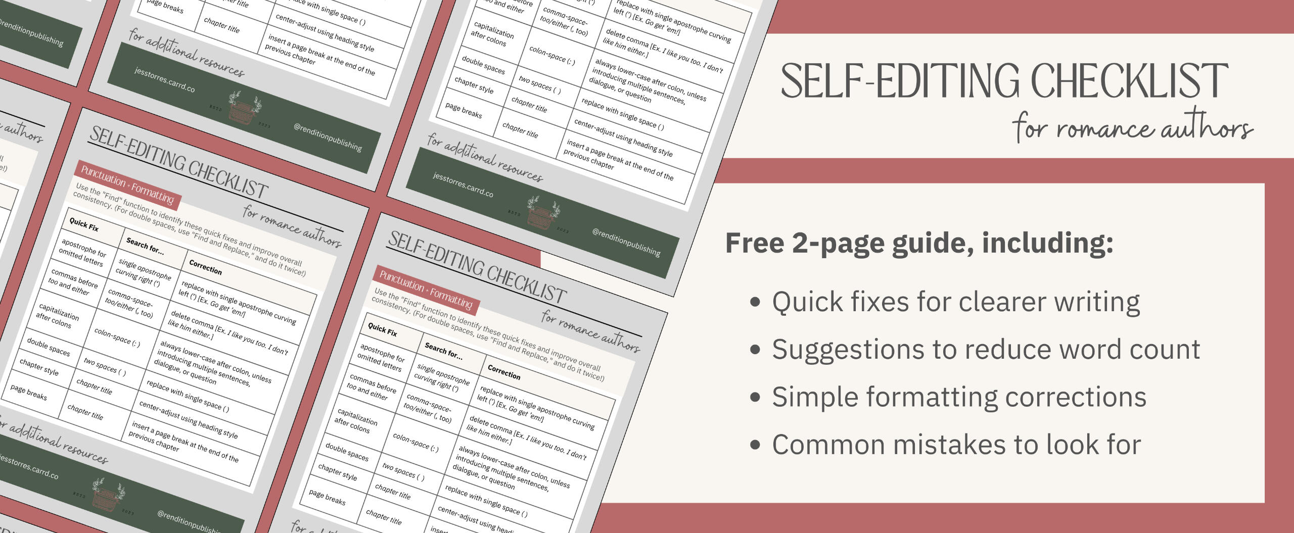 Self-Editing Checklist